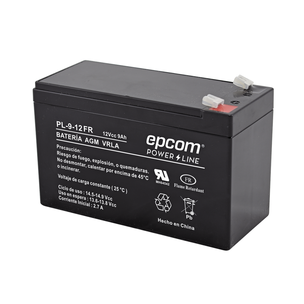 Batería 12 Vcc / 9 Ah / UL / T