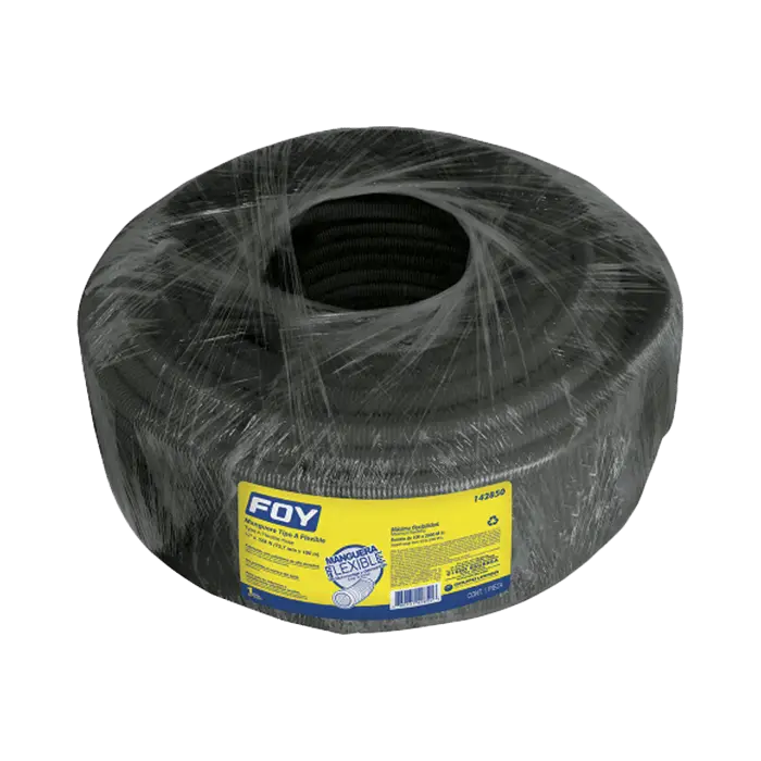 Manguera flexible para cables 3/4" x 50 m /Polietileno Alta Densidad HDPE/ Sin guía /Para uso en interiores.