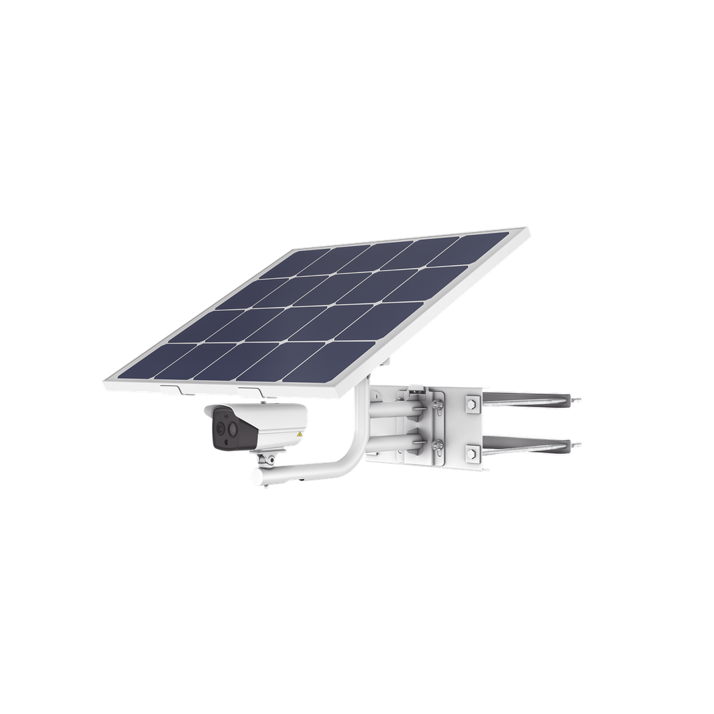[DS-2TXS2628-10P/QA/GLT/CH36S80(LA)] Kit Solar IP All in One / Cámara Termica 256 × 192 / Lente 9.7 mm / Panel Solar / Batería de Respaldo de Litio 23.2Ah / Conexión 4G / Accesorios de Instalación
