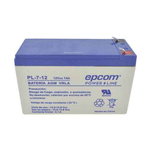 [PL-7-12] Batería 12 Vcc / 7 Ah / UL / T