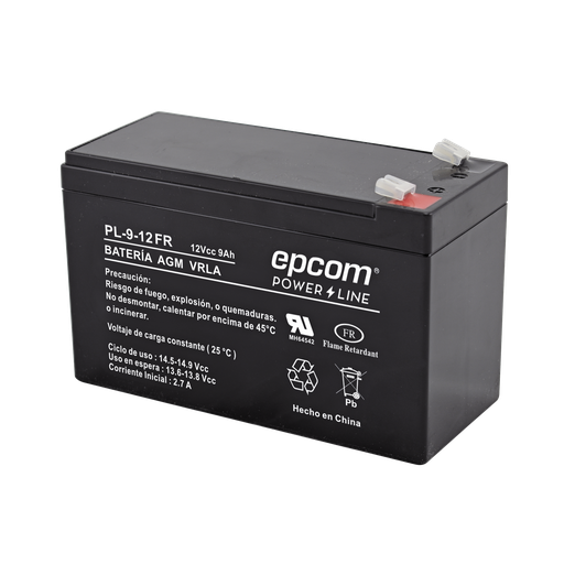 [PL-9-12FR] Batería 12 Vcc / 9 Ah / UL / T