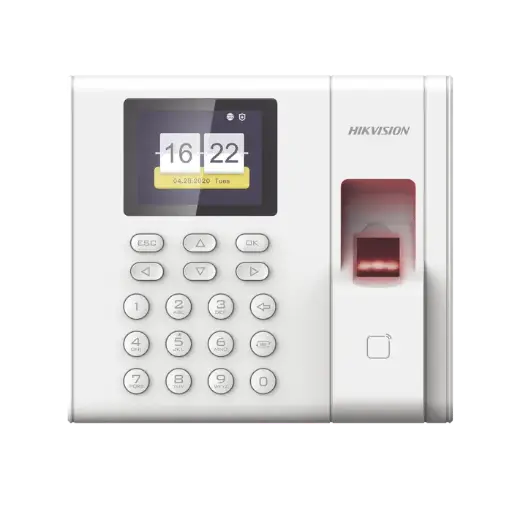 [DS-K1A8503EF-B] Checador de Huella con Batería de Respaldo / Reportes por USB / 1,000 Usuarios / 1000 Huellas / 100,000 Registros / Lector de Tarjetas EM / Uso con iVMS-4200.