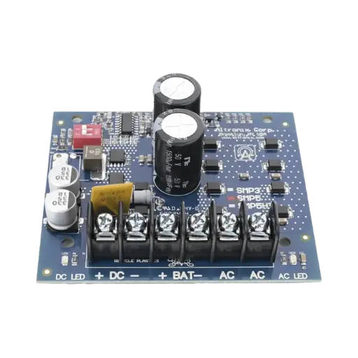 [SMP-5] 6 o 12 o 24 Vcc @ 4 A / fuente tipo tarjeta / 1 salida / requiere transformador de entrada / capacidad de respaldo / baterías no incluidas.